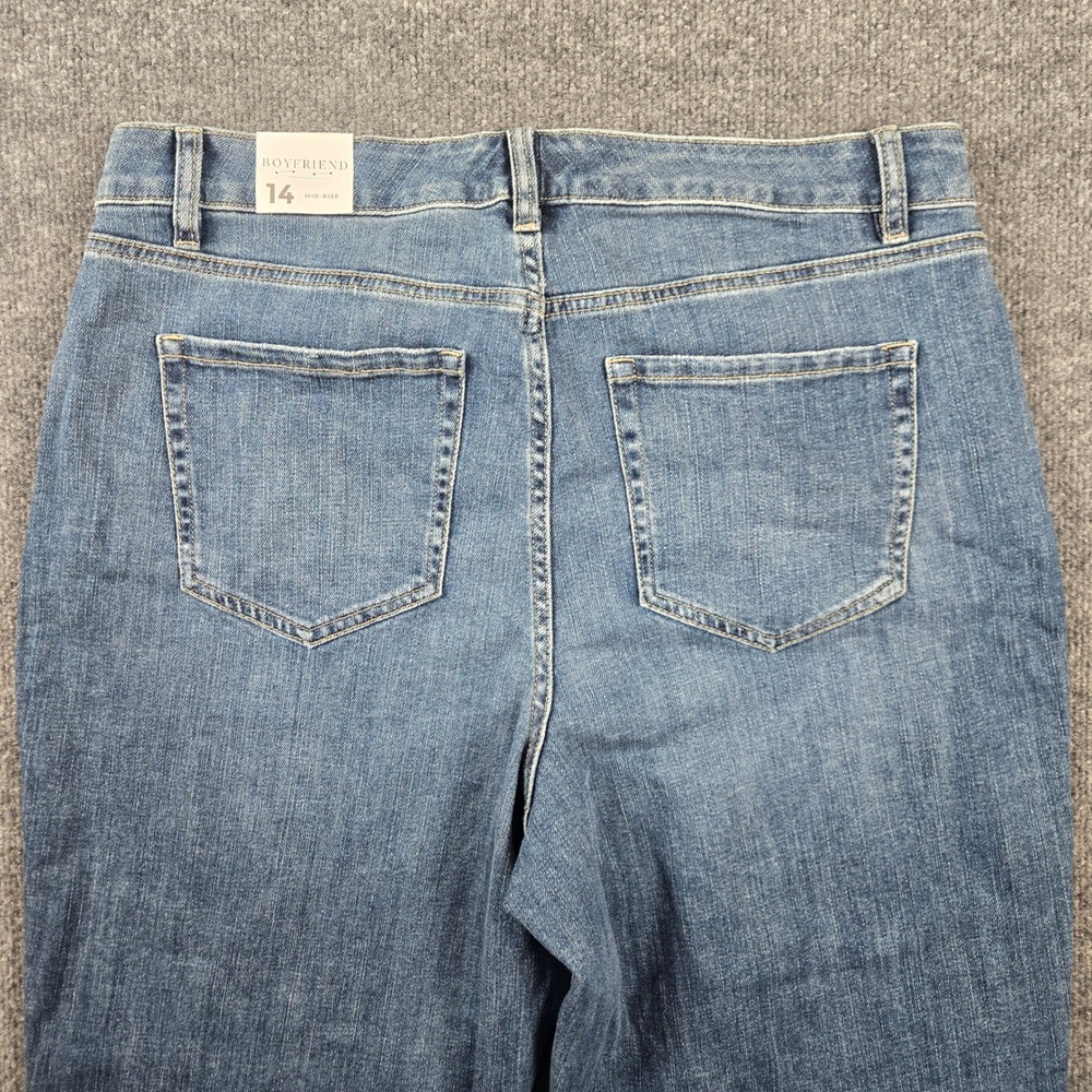 Lane Bryant Boyfriend Jeans Womens 14 Blue New Mid-Rise Cuffed Denim NWT - Picture 5 of 15